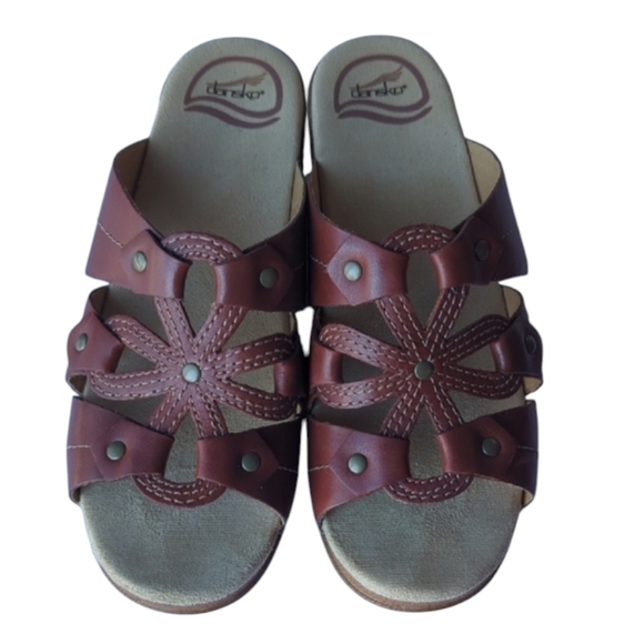 Dansko Serena Chestnut Brown Clogs/Mules Size 38 (7.5-8) - Picture 2 of 10